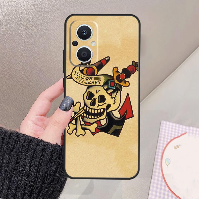 Sailor Retro Art Funda For OPPO Reno 11 12 13 14 Pro 11F 12F 13F 14F 7 8 Lite OPPO Find X9 X6 X5 X8 Pro Case