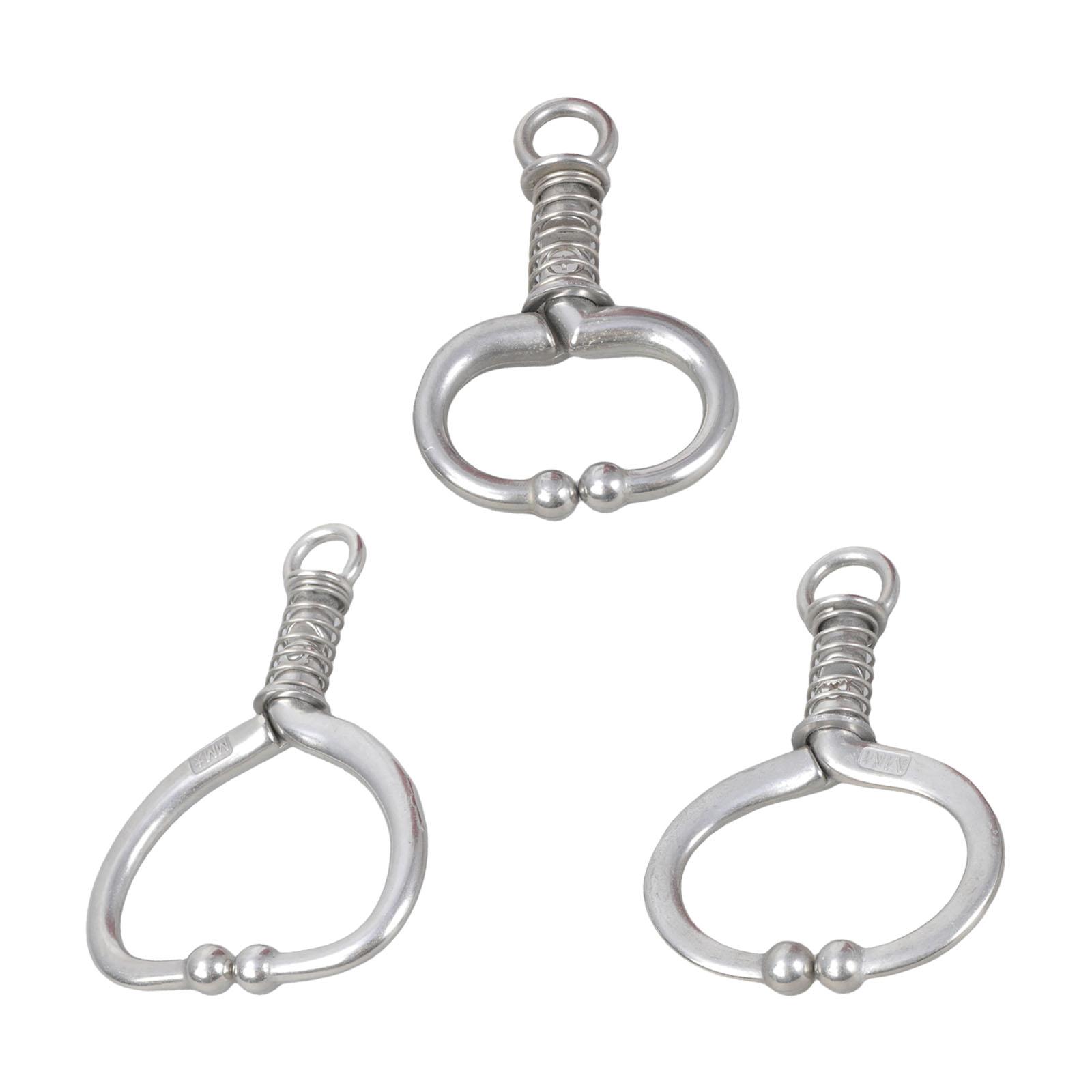 

Набор из 3 пружинных колец для носа коров из нержавеющей стали для контроля поголовья скота с автоматической блокировкой, аксессуар для животноводства