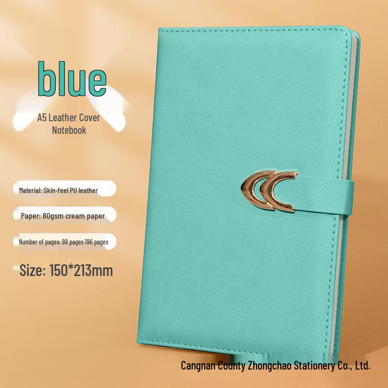 A5 Magnetic Clasp Faux Leather Loose-Leaf Notebook for Students and Business