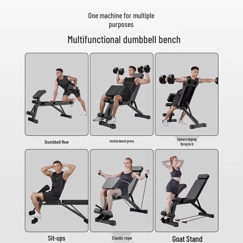 Multi-functional Foldable Adjustable Fitness Bench