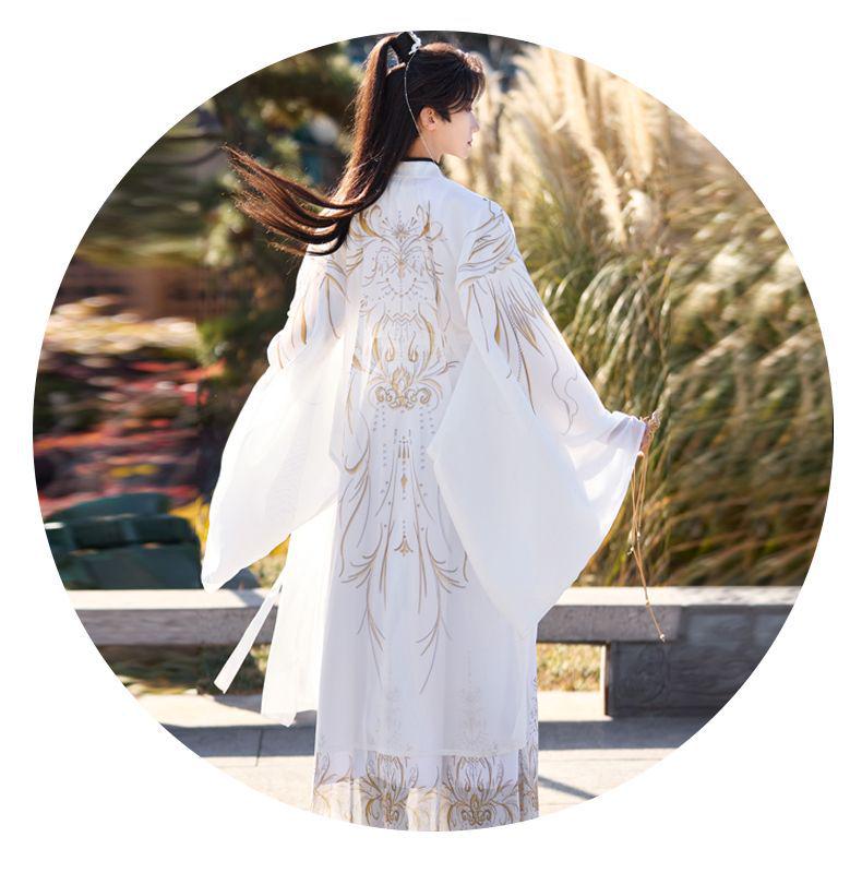 Men's Original Dark Hanfu Robe - Ancient Chinese Style Costume for Wuxia & Xianxia Cosplay, Cross-Collared Design for Film and TV.