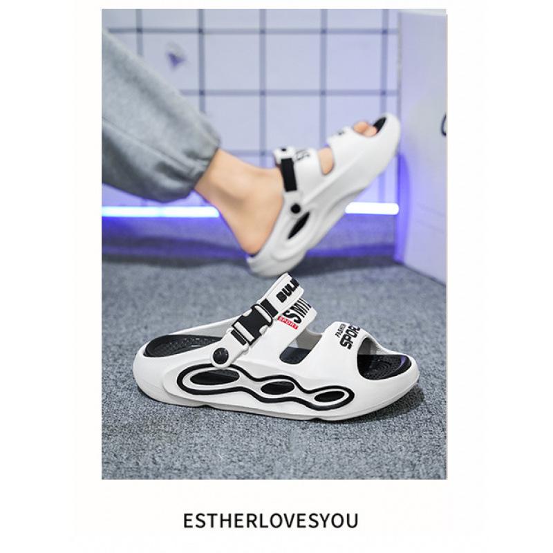 Mode Herren Hausschuhe 2025 Sommer rutschfest dicke Sohle mit einem Kot-ähnlichen Gefühl Badezimmer Strand Sandalen für Herren