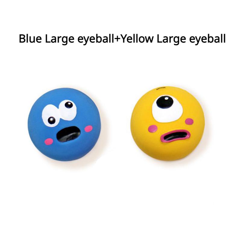 Puppy Toy Ball Cute Cartoon Big Eyeball Squeaking Sound Rubber Balls Dog Making Sounds Chews Playth Interactive Pet Toys Sphere