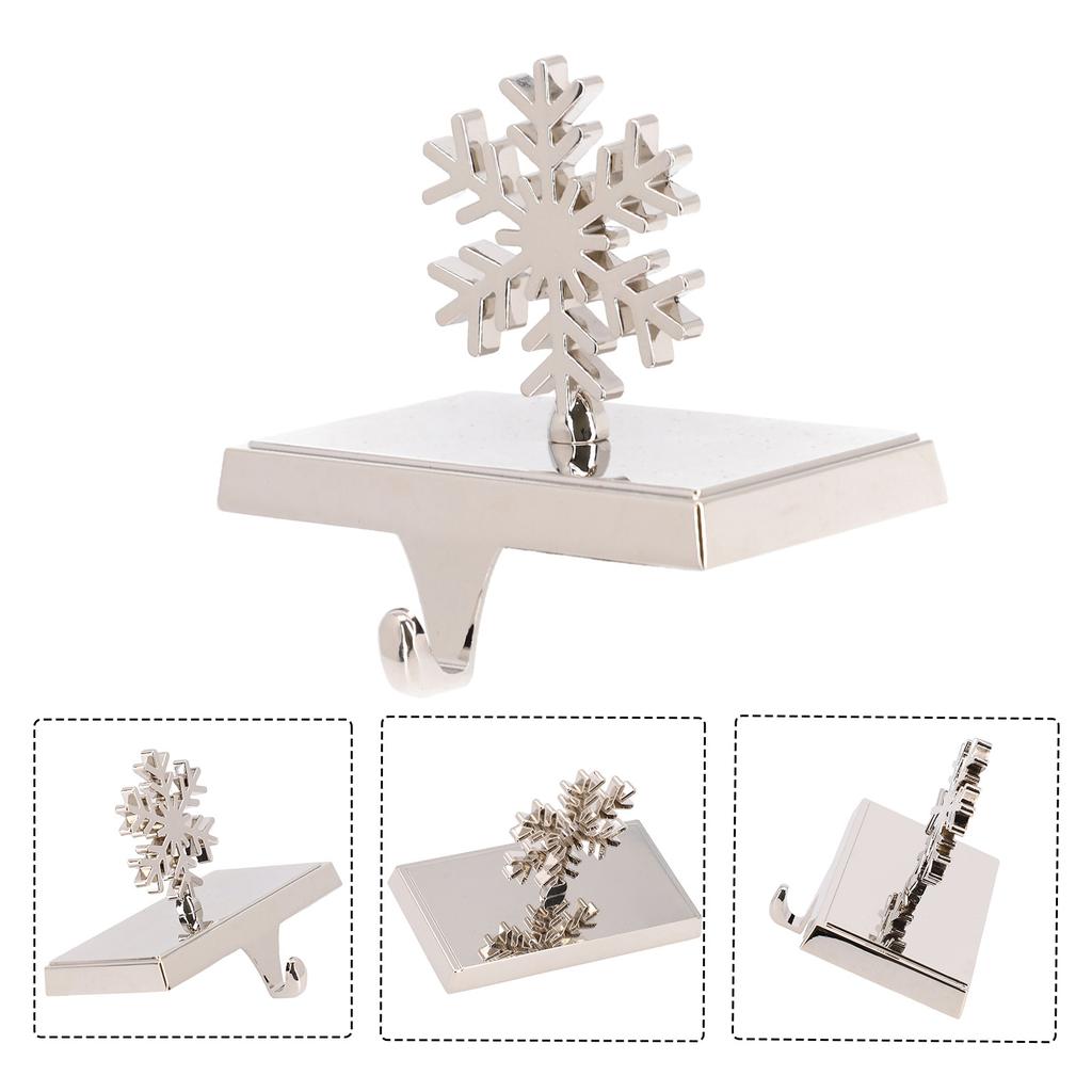 Fireplace Hook Elk Hook Festival Holiday Moose Silver Snowflakes Snowmen Stainless Steel Christmas Trees Household