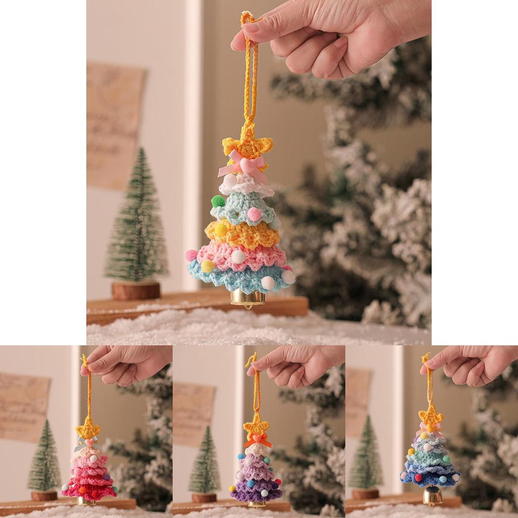 Wool Crochet Christmas Tree Decorations For Cars And Home Holiday Decorations