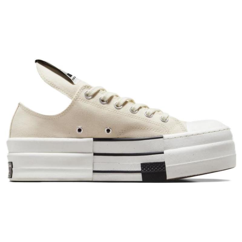 Rick Owens DRKSHDW x Converse Chuck 70 DBL Drkstar Trendy Comfortable Durable Lightweight High Top Espadrilles Unisex Beige