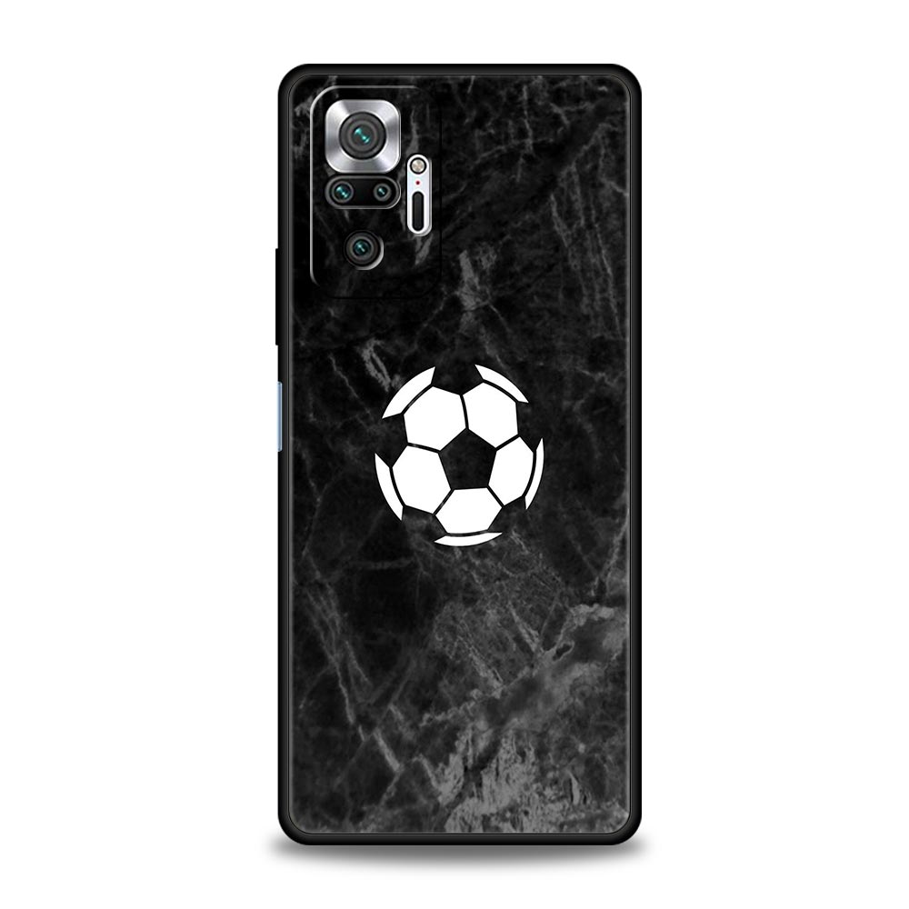 Phone Case For Xiaomi Redmi Note 13 12 5G 9S 9 8 10 11 Pro 9T 13C 12C 10C 9C 9A 7 Pro Soft Cover Football Passion Soccer Ball