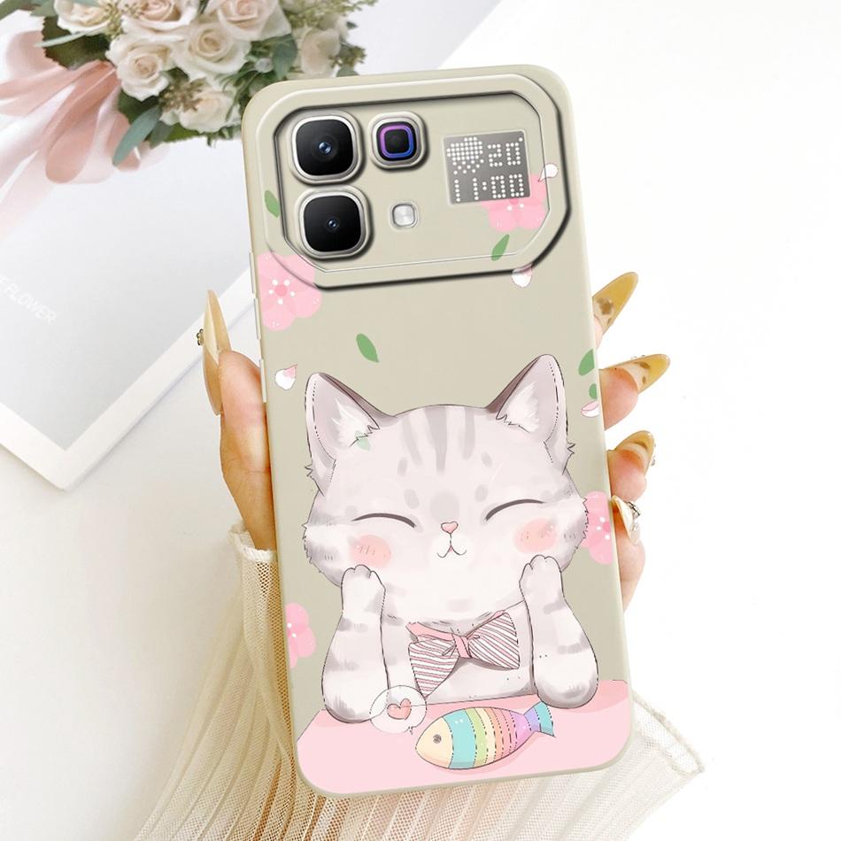 For Infinix Note 60 Pro Note60 Cute Cat Flower Cartoon Phone Case For Infinix Note 60 60Pro 5G Soft Silicone Covers Bumpers