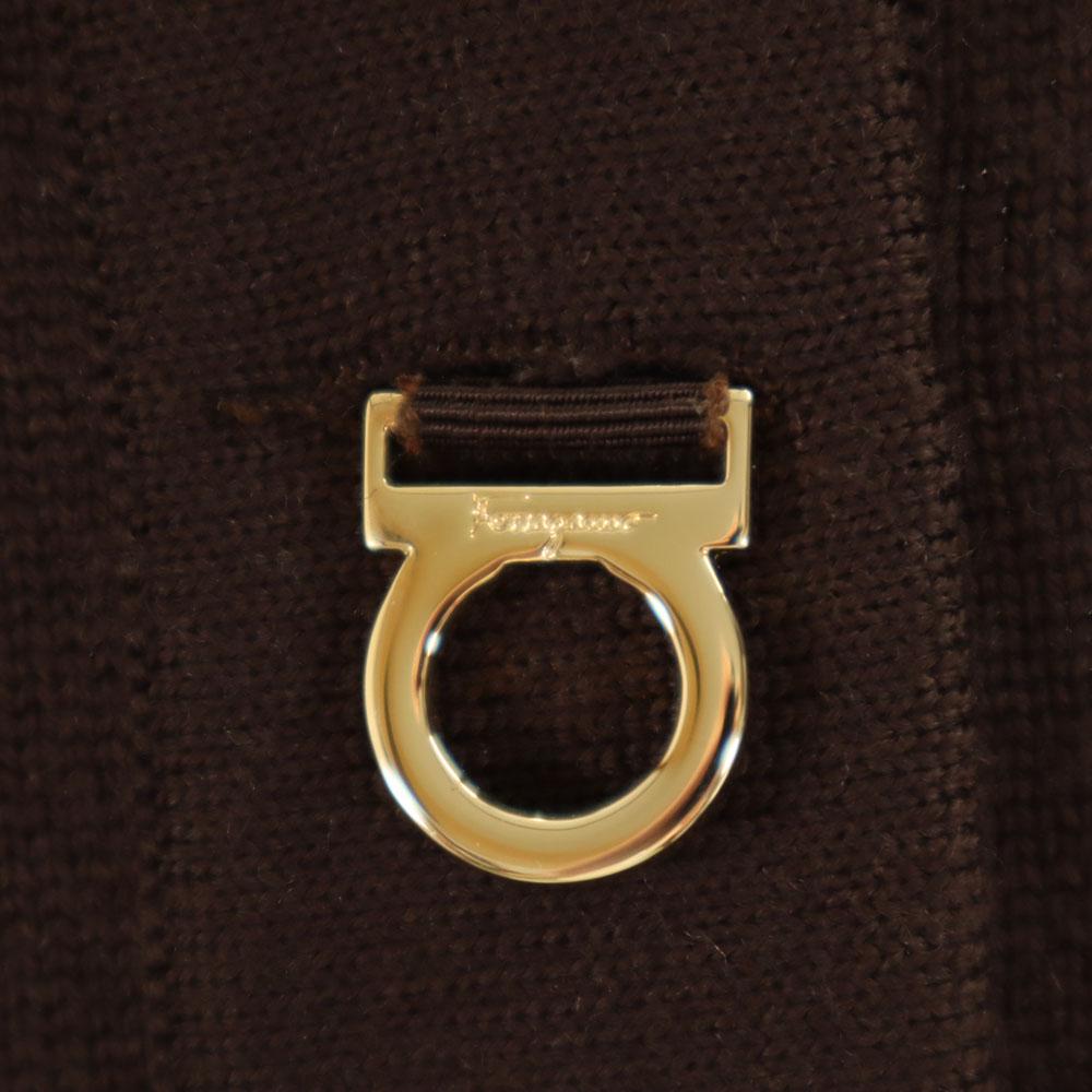 Salvatore Ferragamo 90s Made In Italy Old Long Sleeve Knit Cardigan S Women Used