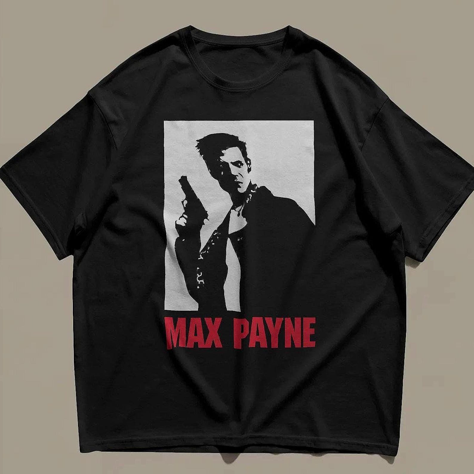Max Payne Shirt Vintage Y2K Graphic Tee, Retro Video Game Streetwear 4XL