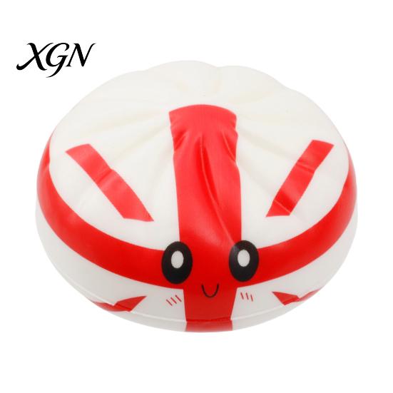 Soft Dumpling Toy 1/6Pcs Cartoon Stress Relief Anti-anxiety Flag Pattern Steamed Bun Squeeze Fidget Hand Relaxation Decompression Gadget Tool