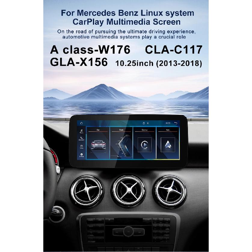 Wireless Carplay Android Auto TouchScreen 10.25'' For Mercedes Benz A Class W176 A200 A180 A220 Car Multimedia Player Display BT