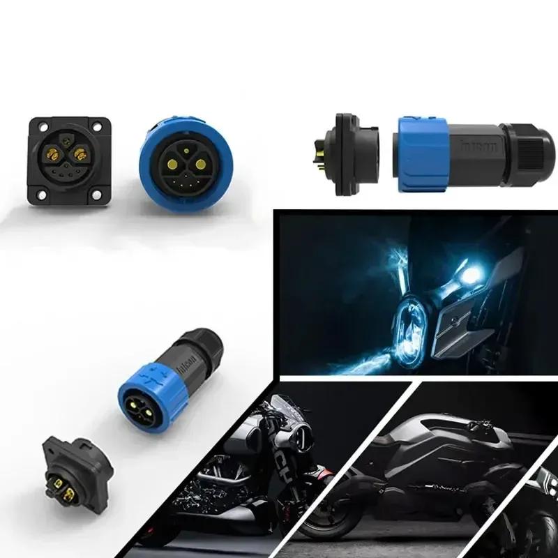 50A 2+1+5 Lithium-Batterie-Steckverbinder Wasserdicht IP67 M23 Stecker Buchse Neue Energie Elektromotorrad Ladeanschluss Kabel