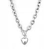 Silver Necklace Beautiful Heart Key Chain Fashionable Elegance Chic 45 Cm