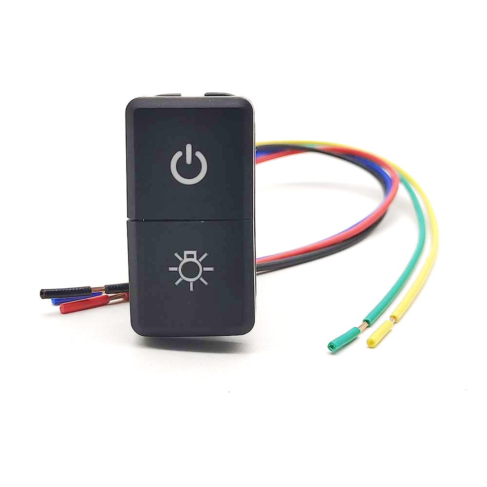 1Pc Car LED Light DRL Power Horn Mirror Heating Garage Door Double Switch For Toyota Land Cruiser Prado 120 FJ CRUISE LC76