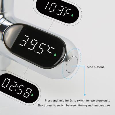 Teploměr do sprchy na vodovodní kohoutek LED digitální displej Měřič teploty vody Průtok vody Samogenerující elektřinu pro koupelnovou sprchu
