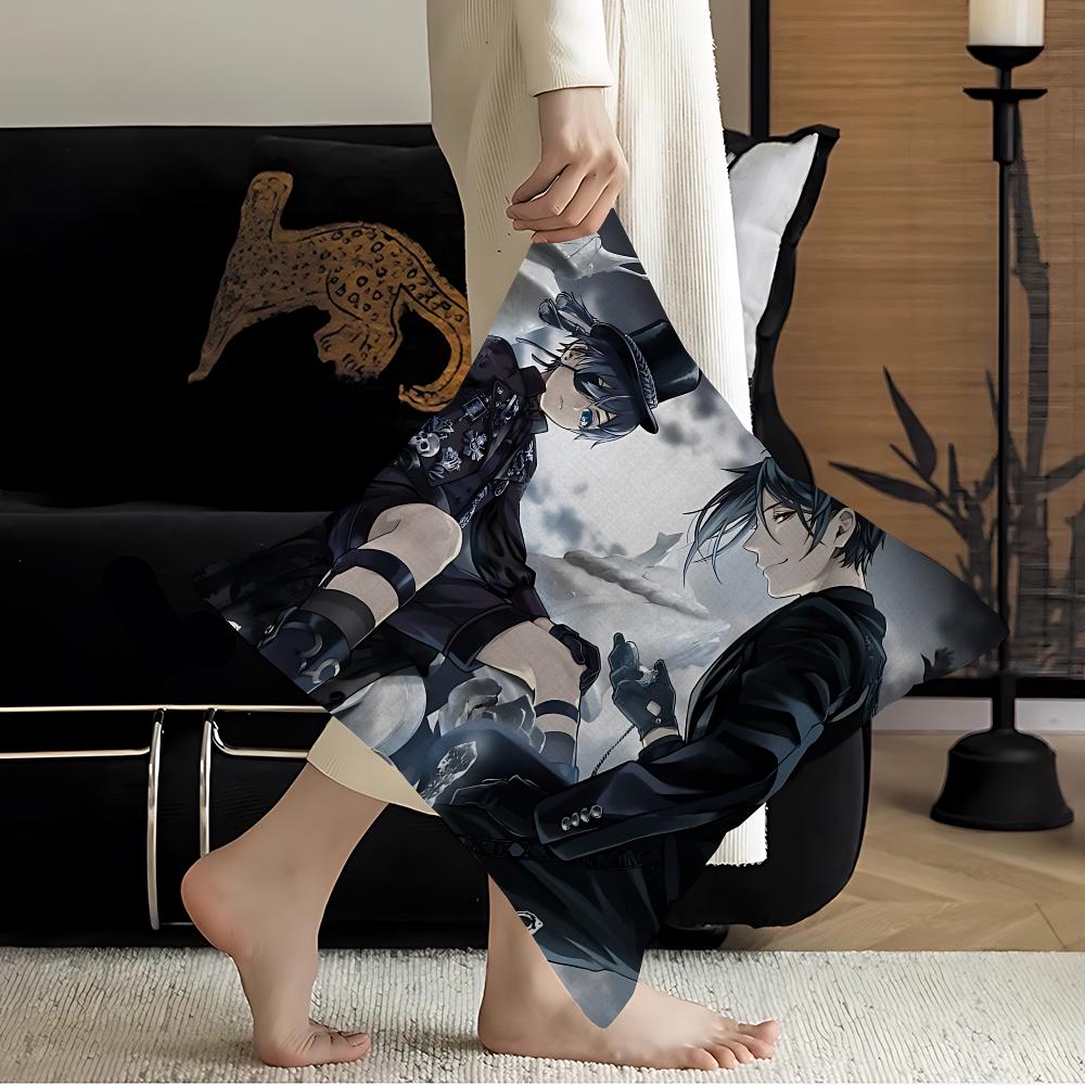 Black Butler Cushion Cover Inches Farmhouse Decor Home Throw Pillow Covers For Couch Decorations
