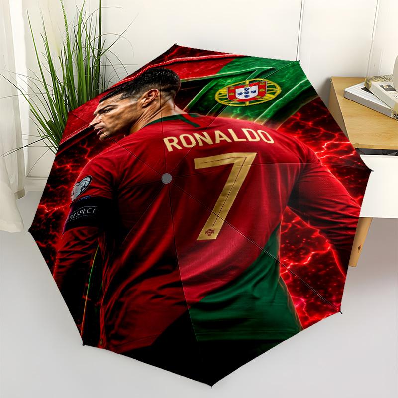 Ronaldo's Iconic Moment Outdoor Automatic Umbrella Compact & Durable 8-Rib Design Compact Design for Outdoor Daily Use Fashionable