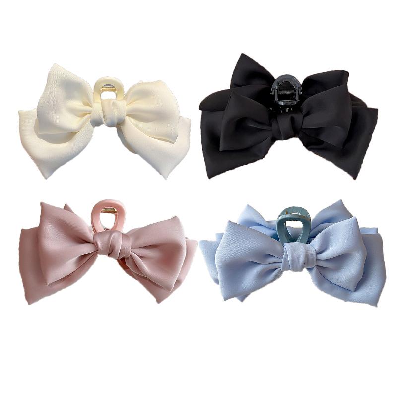 Large Bow Hair Clip Women Sweet Luxurious Shark Clip Cute Versatile Hair Accessories