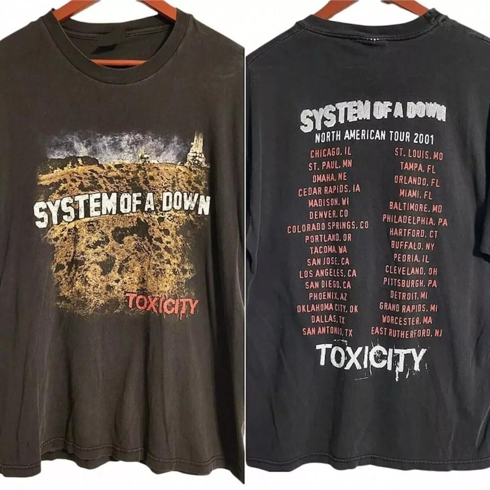 Футболка с туром System Of A Down, Черная унисекс футболка System Of A Down с принтом с двух сторон S-5XL Унисекс футболка XXXXL