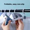 Foldable Hangers For Clothes Anti-Slip Folding Clothes Hangers Portable Clothes Drying Rack Household Clothes Hangers With Clips