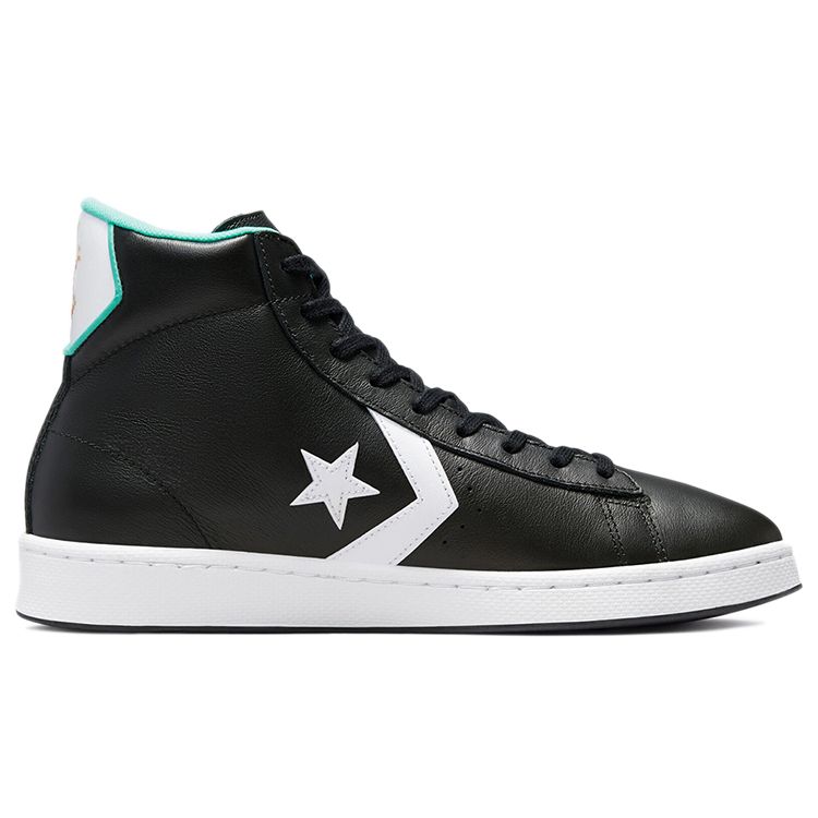 NBA Jam X Converse Pro Leather High Hes On Fire! Unisex Sneakers Black Orange White 171313C