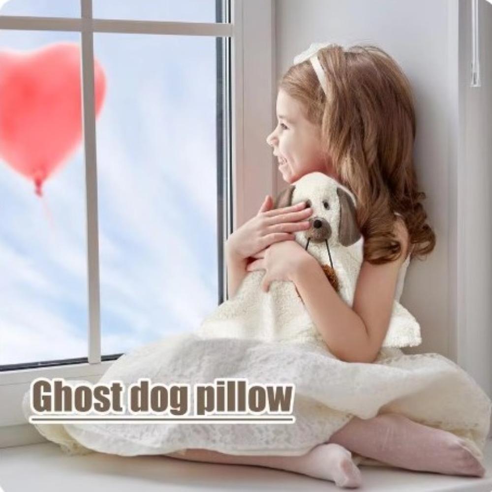 White Ghost Dog Pillow Cute Bat Throw Pillow Comfortable Halloween Plush Toy  Bedroom