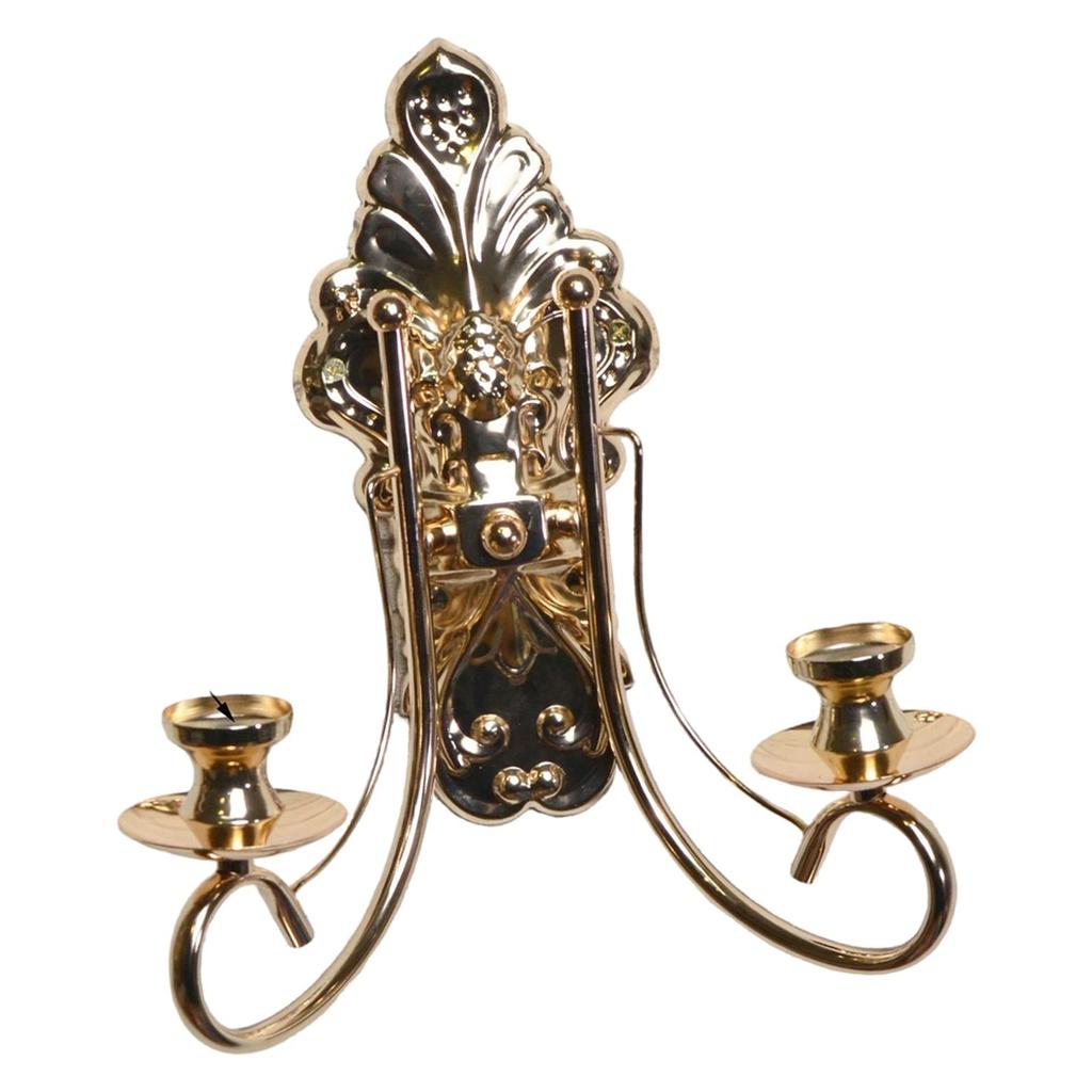 Metal Candle Sconces Gothic Candle Holders Double Stand Wall Mount Candelabra for Dining Room Wedding Living Room Anniversary