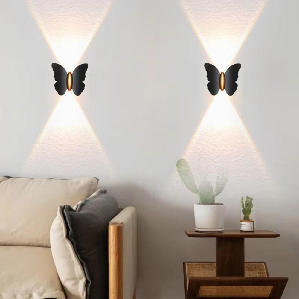 Butterfly Shaped Butterfly Solar Wall Light Auto On/Off Motion Sensor Solar Powered Wall Light Solar Powered Decorative Lighting