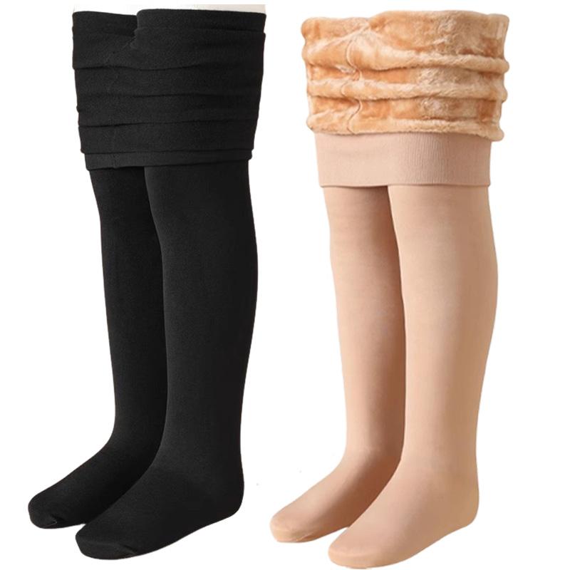 1-2pairs New Thermal Stockings High Elastic Velvet Pantyhose Woman Fleece Tights Winter Warm Pantyhose Female Stretchy Leggings