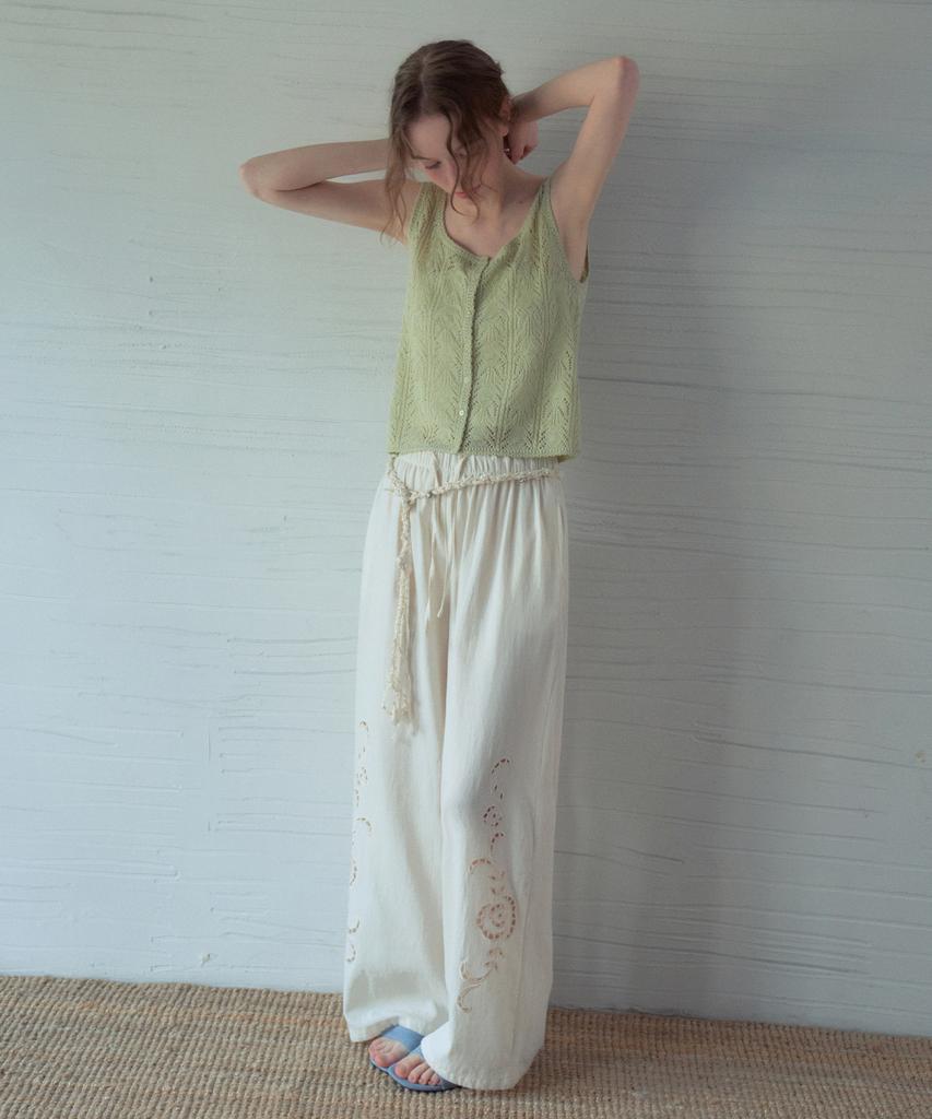 Aueonoseuteljia Crochet Sleeveless Knit_Milky Green(Oc26Kn20)