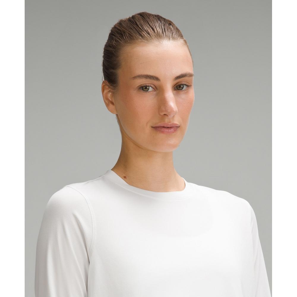 Lululemon UltraLight Hip Length Long Sleeve Shirt Light Vapor