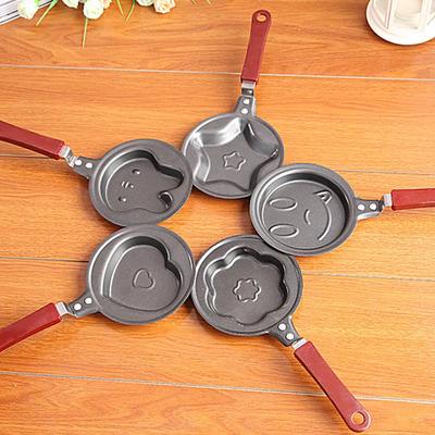 Sartén Mini de Dibujos Animados Sartén de Fondo Plano Sartén Creativa Antiadherente Sartén para Desayuno Doméstica Sartén con Forma de Animal en Forma de Corazón YLE475