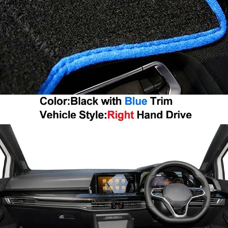 Car Dashboard Cover Non Slip Pad For Volkswagen VW Golf 8 MK8    LHD RHD Car Dash Mat Sun Shade Pad Anti-UV Cushion