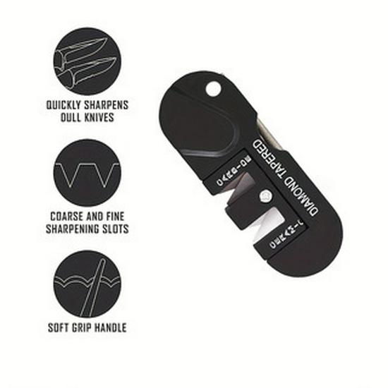 4-in-1 Portable Tungsten Steel Knife Sharpener with Sharpening Rod