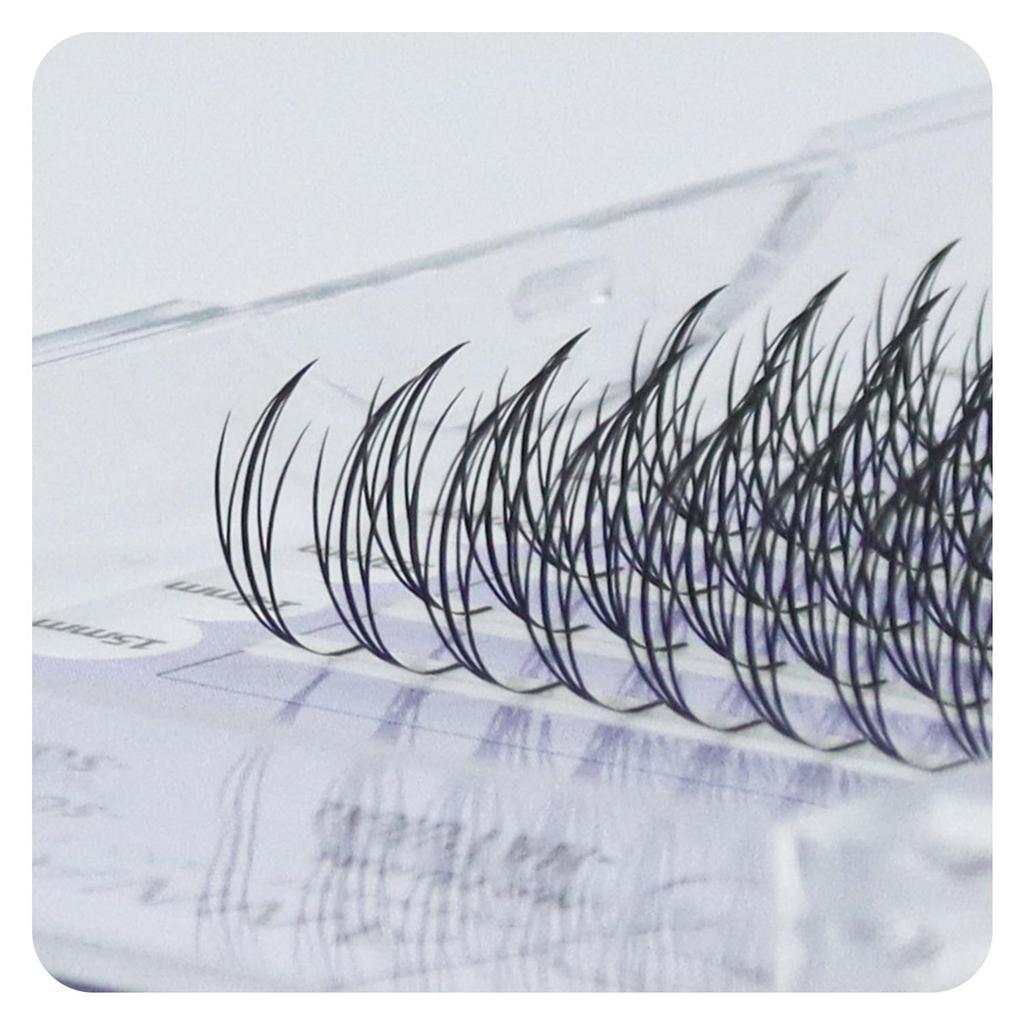 ANNAFRIS Anime Komiksový Spire Prodloužení Řas Předem Vytvořené Vějířky Přírodní Kašmírové Manga Umělé Řasy Přírodní Měkký Tvar Pírka Pteris Řasy