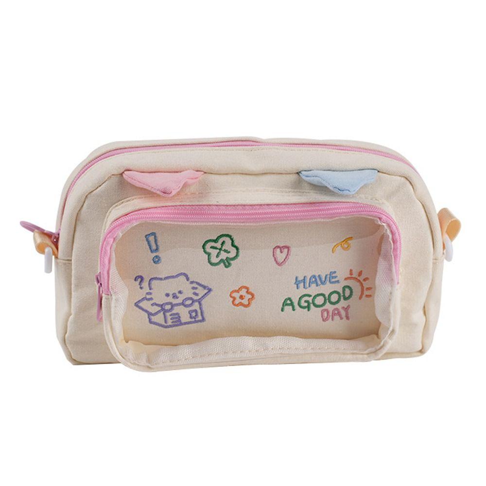 Cartoon Cat Pencil Case Large Capacity Stationery Organizer Fashion Stationery Bag  Students