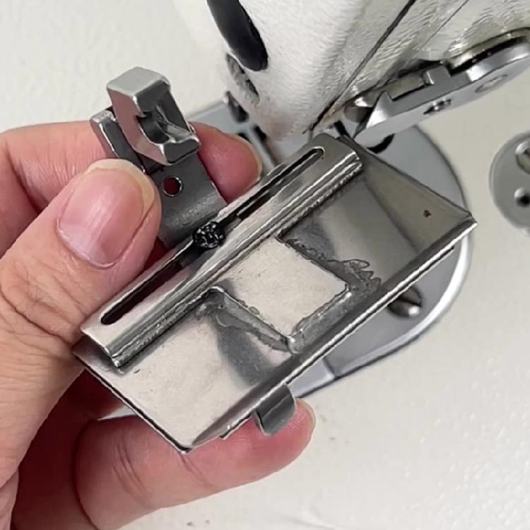 Metal Sewing Machine Presser Foot Adjustable Width Webbing Stitching Presser Foot For Heavy Duty Fabric Crafting Project