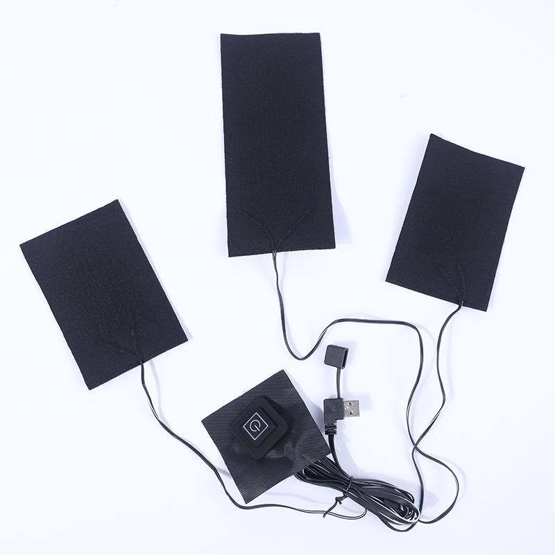 Wodoodporna elastyczna podkładka grzewcza z włókna węglowego zasilana przez USB do odzieży