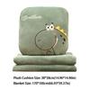New Cute Cartoon Plush Pillow Portable Folding Sofa Back Cushion Multifunctional 3-in-1 Office Nap Cushion Blanket