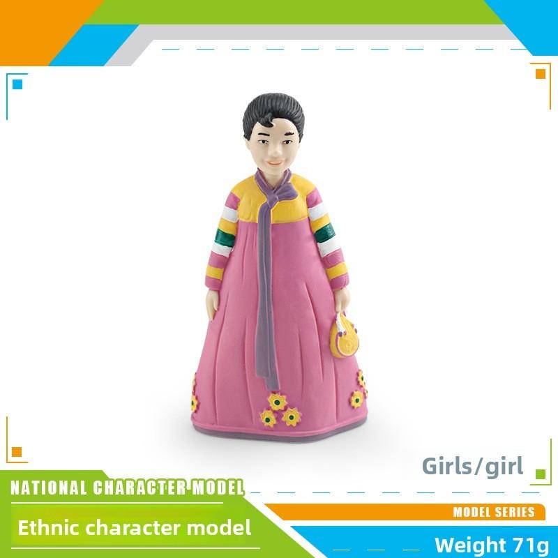 Authentic World Ethnic Pvc Figurine Set With Static Human Models For Collection And Gift