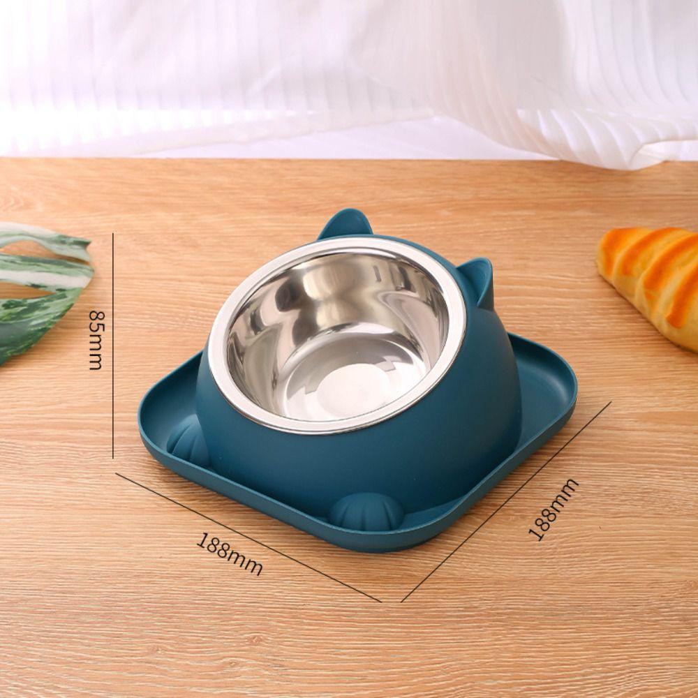 Stainless Steel Pet Food Dispenser Bowls with Non-Slip Pad Cat Feeder Cat Bowl Container