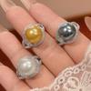 Jewelry Pearl Rings Australian White Pearls Nanyang Gray Fashionable Versatile Simple Women's Styles Open