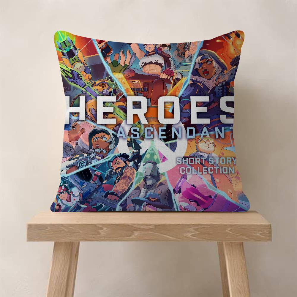 Pop Game O-Overwatch Cushion Cover Pillowcase Upholstery Sofa Throw Pillow Home Decor Pillowcas