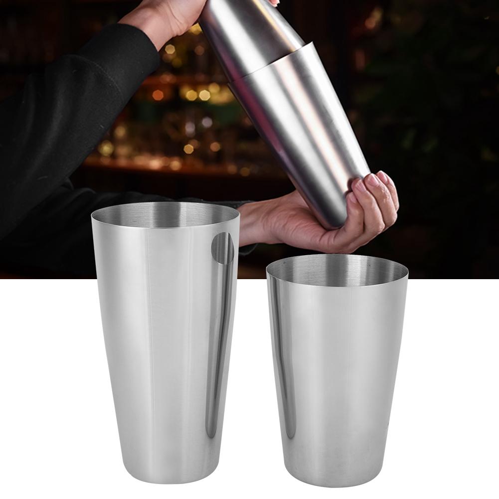 750ml550ml Stainless Steel Cocktail Shaker Cup Bar Bartender Beverage Mixing Tool Barware Set