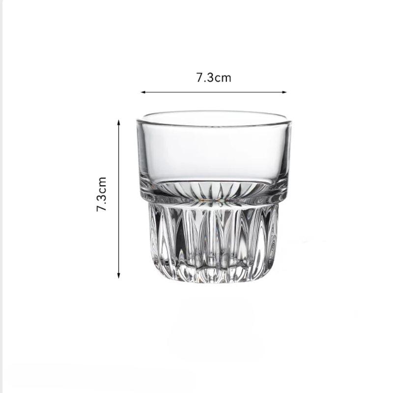 Cocktail Cups Thick and Stackable Glass Cup Beverage Cup Creative Foreign Wine Cup for Bar Home Whiskey Cup Restaurant Tea Cup