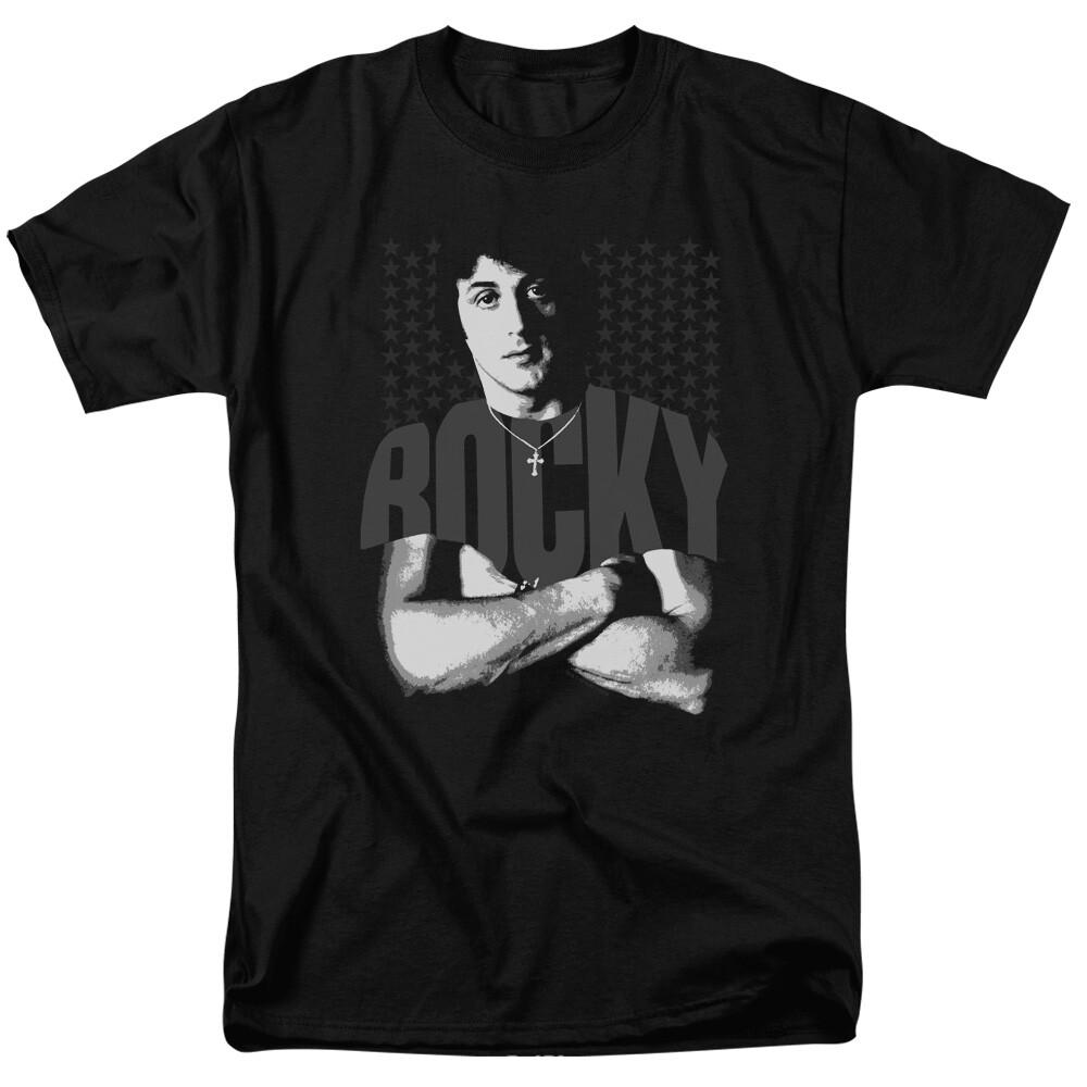 Rocky Shirt T Shirt Mens Licensed Boxing Movie Tee Balboa Creed Black L
