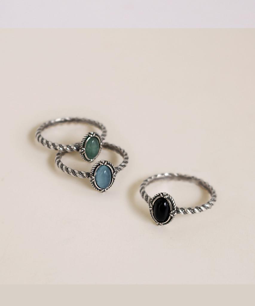 47Bag 925 Silver Antique Gemstone Ring Ringo