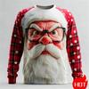 Autumn 3D Santa Clause Printed Sweatshirts Round Neck Fashionable Casual Sports Long Sleeved Christmas Clothing Men's Sweatshirts