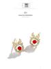 Della 925 Silver Christmas Reindeer Stud Earrings Set: Cute, Stylish Autumn/Winter Design for Women